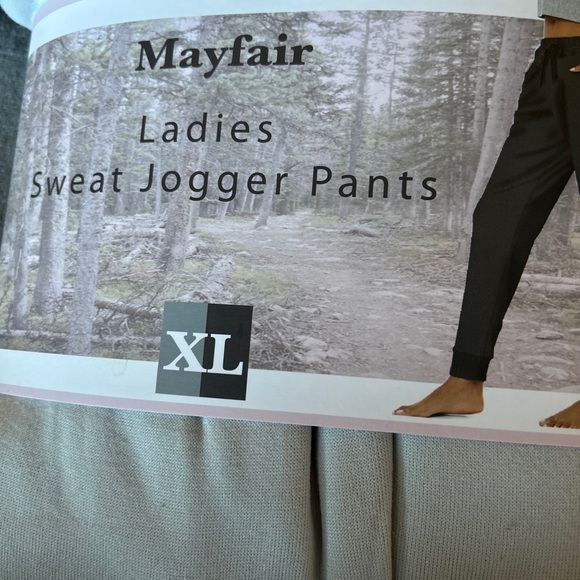 New Mayfair Ladies Sweat Jogger Pants Size:XL in Light Blue-Gray - Picture 2 of 5